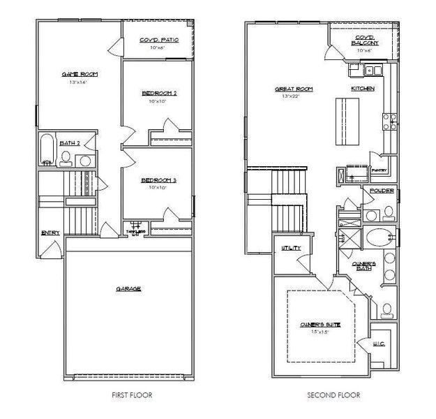 2D floor plan layout of this home in Park Hill Villas, Stafford, TX (Image 1). 2D floor plan layout of this home in Park Hill Villas, Stafford, TX (Image 1).