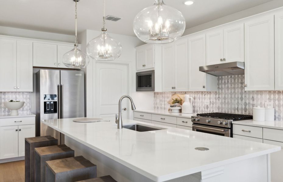 Spacious kitchen with abundant cabinet space