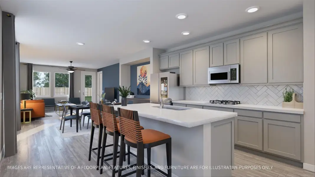 Furnished interior view inside a new home in La Segarra 40', Brookshire (Image 9). Furnished interior view inside a new home in La Segarra 40', Brookshire (Image 9).