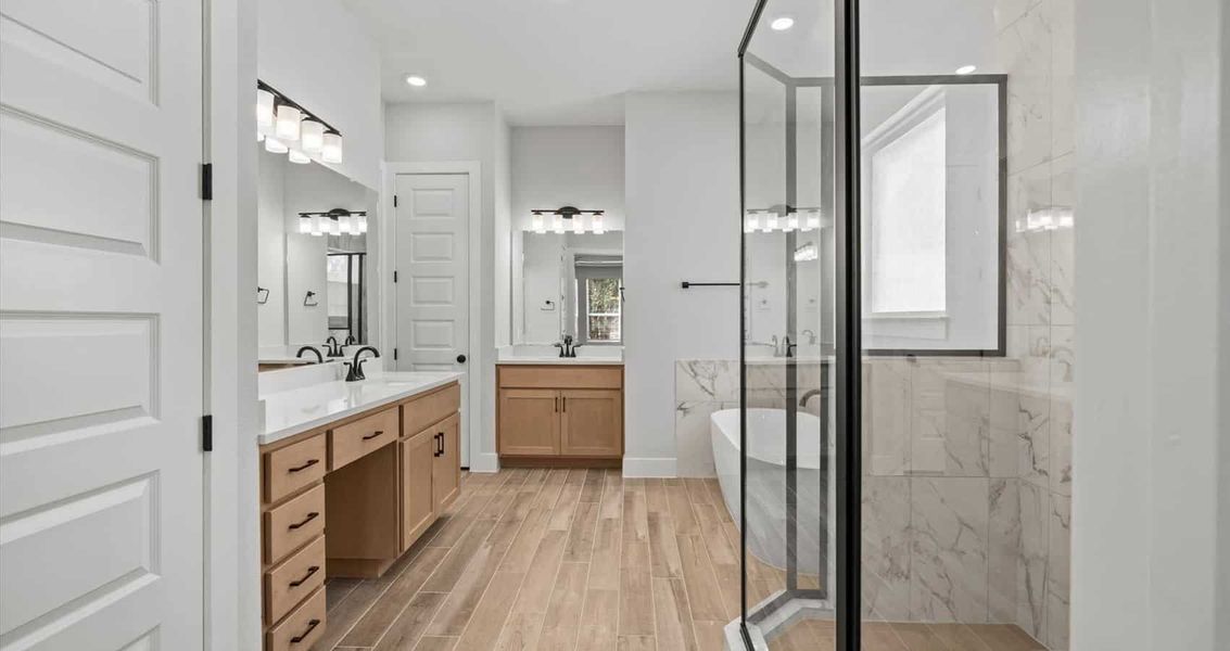 Furnished interior view inside a new home in 6 Creeks, Kyle (Image 5). Furnished interior view inside a new home in 6 Creeks, Kyle (Image 5).