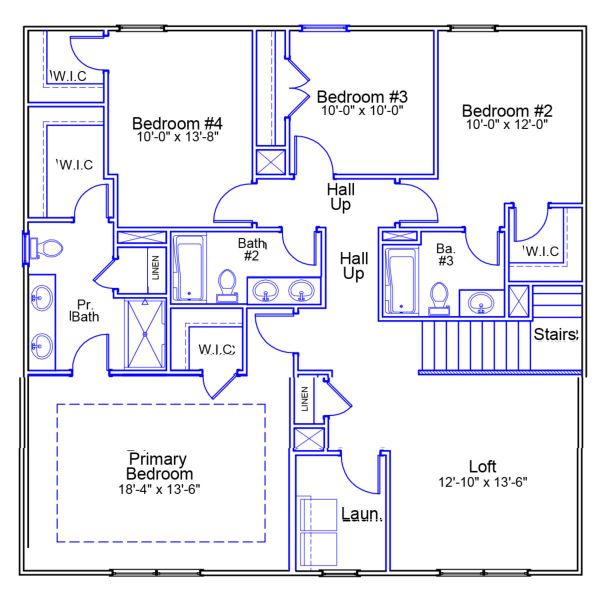 2D floor plan layout of this home in Avenue One, Castle Hayne, NC (Image 3).