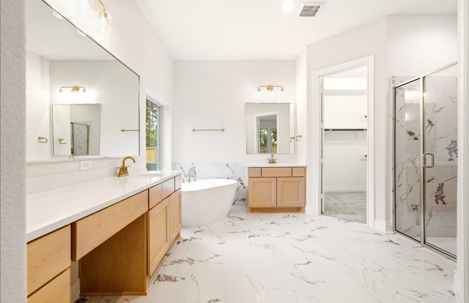 Furnished interior view inside a new home in The Woodlands Hills 65′, Willis (Image 18).