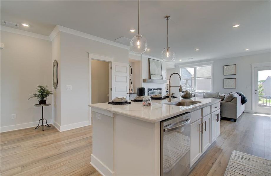 Furnished interior view inside a new home in The Towns at Auburn Station East, Auburn (Image 8).
