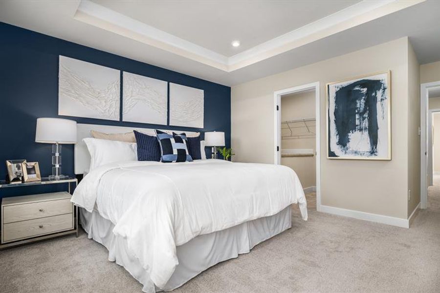 Representative furnished interior of a home built from the Schuman by Ryan Homes in Stowe Branch Townhomes, Charlotte (Image 14).