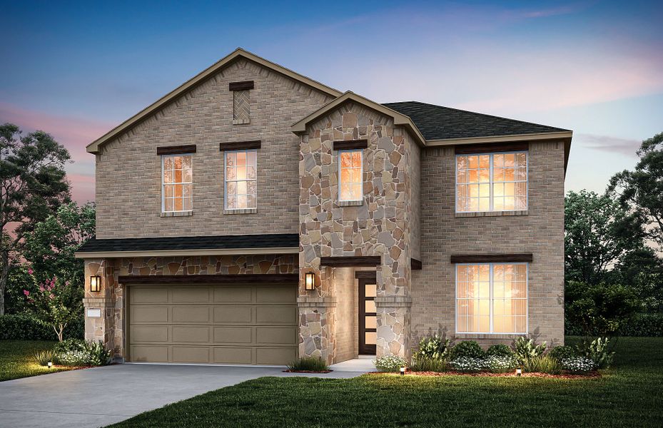 The Sweetwater, a two-story home with 2-car garage, shown with Home Exterior 34