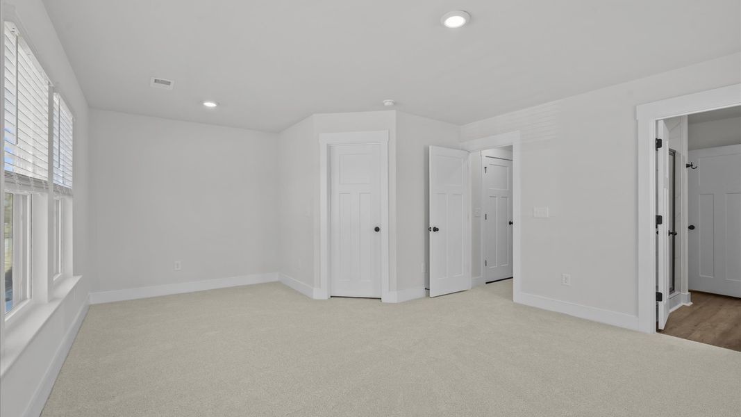 Tasteful primary suite featuring modern finishes and superior comfort near Downtown Simpsonville