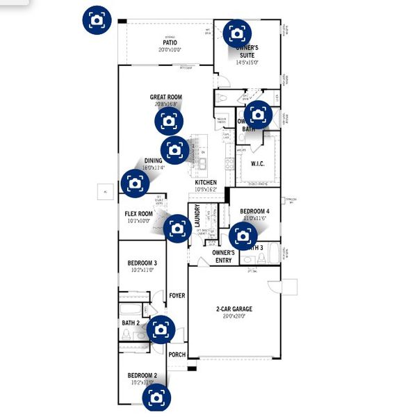2D floor plan layout of this home in Empire Pointe, Queen Creek, AZ (Image 3). 2D floor plan layout of this home in Empire Pointe, Queen Creek, AZ (Image 3).