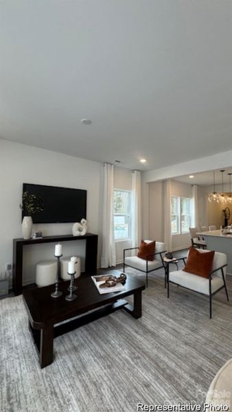 Furnished interior view inside a new home in Clark Village Townhomes, Charlotte (Image 7).