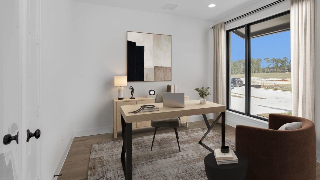 Furnished interior view inside a new home in Escondido 80', Magnolia (Image 8). Furnished interior view inside a new home in Escondido 80', Magnolia (Image 8).