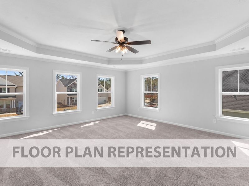Representative unfurnished interior of a home built from the Mill Creek by Ivey Homes in Windsor, North Augusta (Image 10).