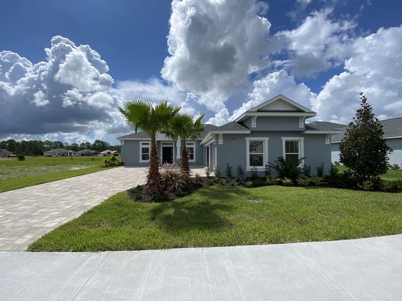 Representative exterior photo of a completed home built from the Oakmont by Paytas Homes in The Reserve at Victoria, Deland, FL (Image 13).