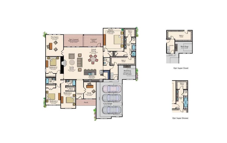 2D floor plan layout for the 3369 by Gracepoint Homes in Chapel Bend, Montgomery, TX (Image 3). 2D floor plan layout for the 3369 by Gracepoint Homes in Chapel Bend, Montgomery, TX (Image 3).
