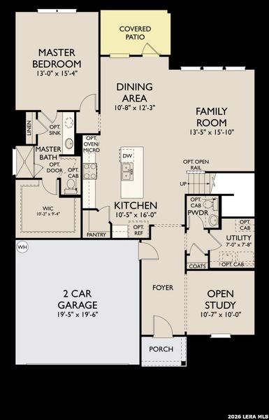 2D floor plan layout of this home in Nopal Valley, San Antonio, TX (Image 4).