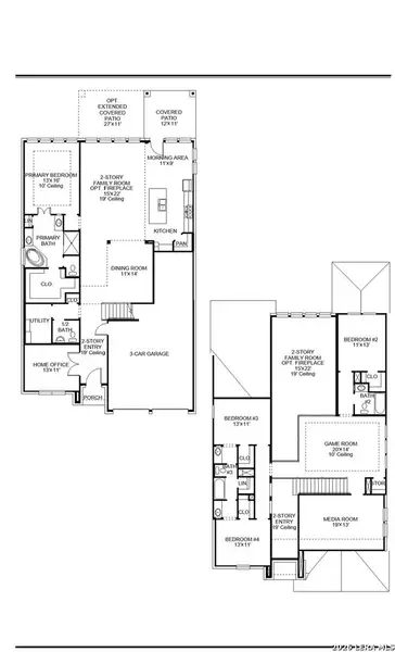 2D floor plan layout of this home in Legacy at Lake Dunlap, New Braunfels, TX (Image 2). 2D floor plan layout of this home in Legacy at Lake Dunlap, New Braunfels, TX (Image 2).