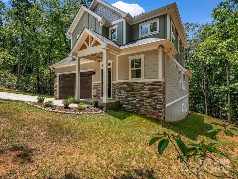 Land gently slopes on the right