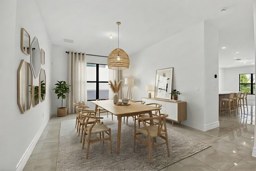 Furnished interior view inside a new home in , Boca Raton (Image 40).