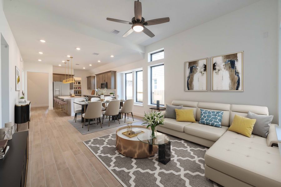 Representative furnished interior of a home built from the Cambridge by Beazer Homes in Sorella: Signature Collection, Tomball (Image 6). Representative furnished interior of a home built from the Cambridge by Beazer Homes in Sorella: Signature Collection, Tomball (Image 6).