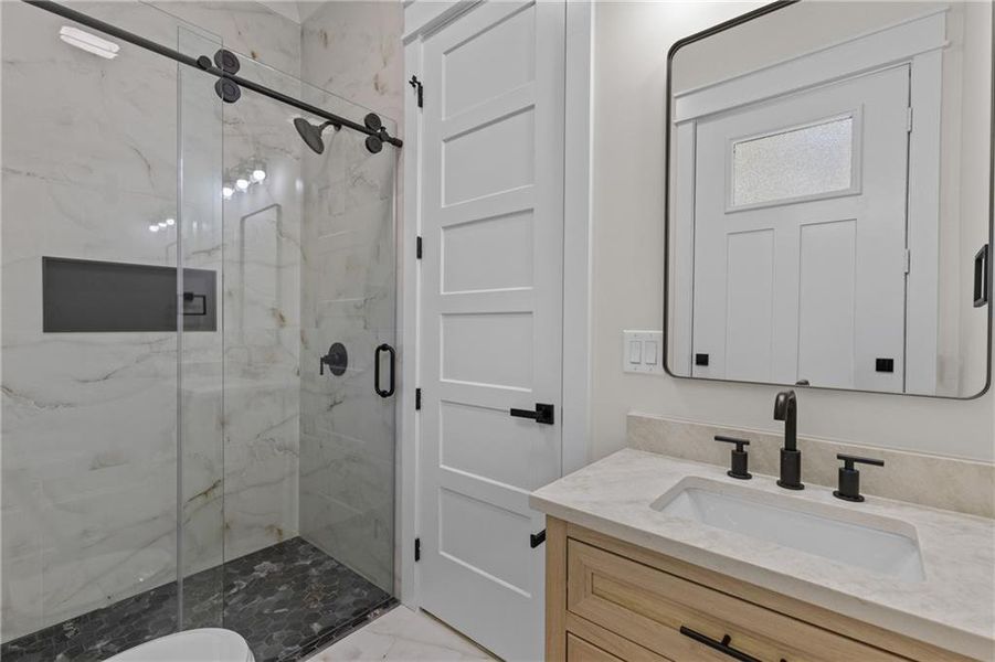 Furnished interior view inside a new home in , Monroe (Image 49).