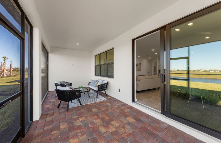 Exterior details and patio area of a home in Del Webb Naples, Immokalee (Image 3).