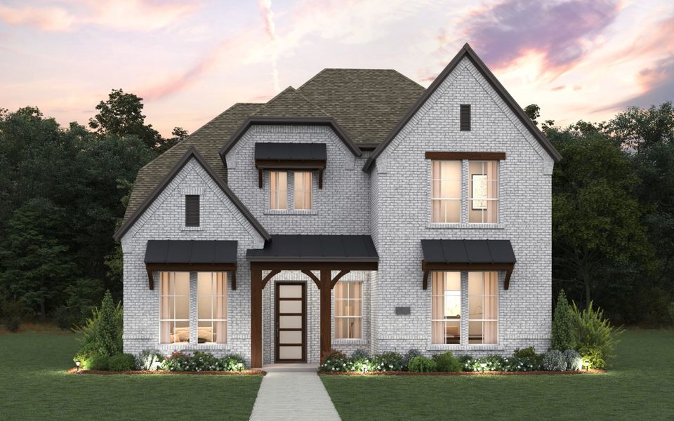 Front exterior of a new home in The Grove Frisco, Frisco, TX, highlighting curb appeal (Image 3).