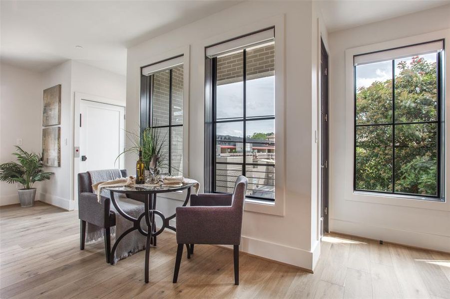 Dining area featuring light hardwood / wood floors