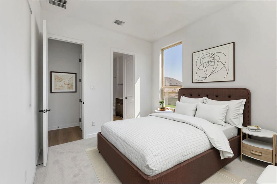 Representative furnished interior of a home built from the Electra by Pulte Homes in 6 Creeks, Kyle (Image 14).