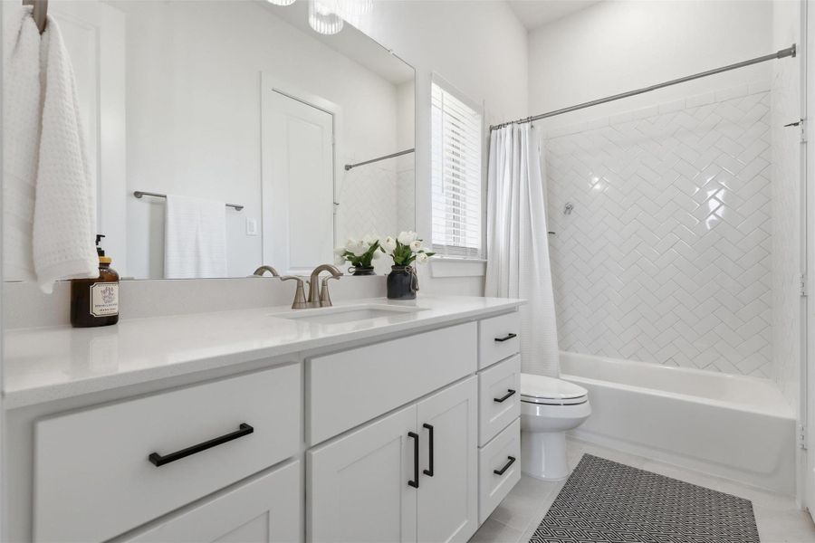 Furnished interior view inside a new home in Elyson, Katy (Image 17).