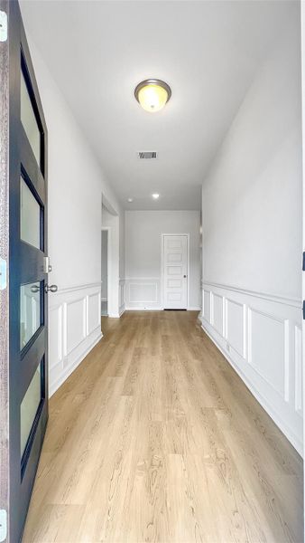 The Pearson- Foyer. Home under construction. Sample floor plan photo used for illustrative purposes only. Upgrades, selections options, windows and colors may vary.