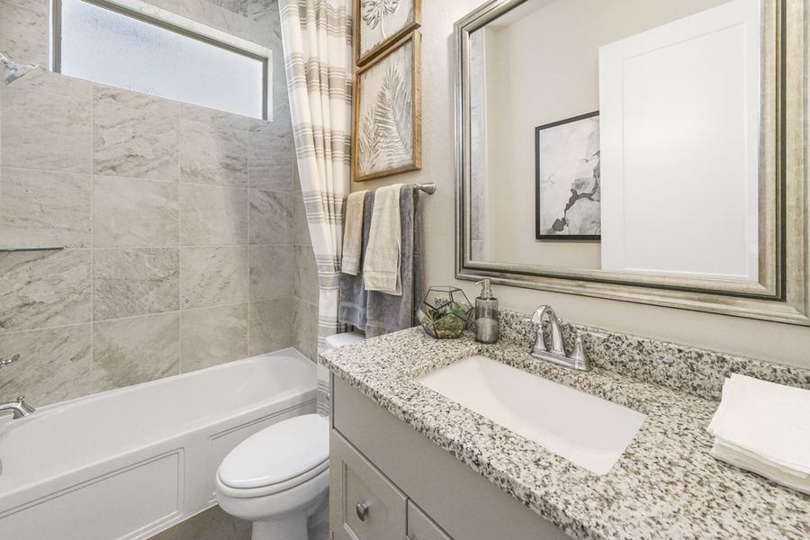 Furnished interior view inside a new home in Wood Leaf Reserve, Tomball (Image 18).