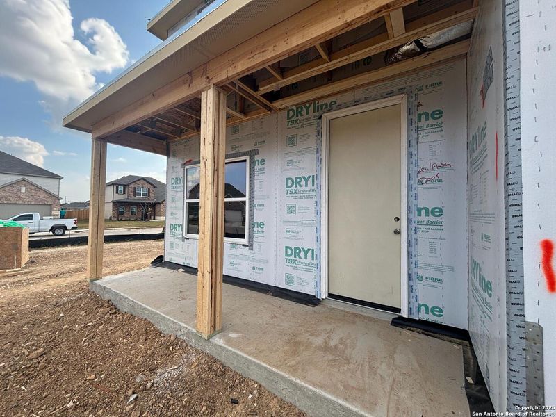 In-progress construction of a new home in The Heights at Saddlebrook Ranch 60's, Schertz, TX (Image 32).