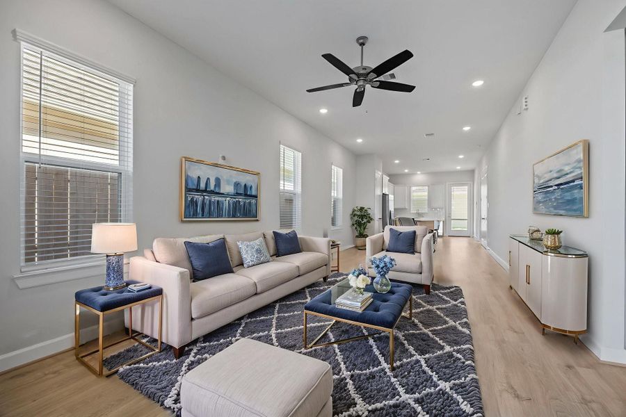 Virtually Staged Living Room