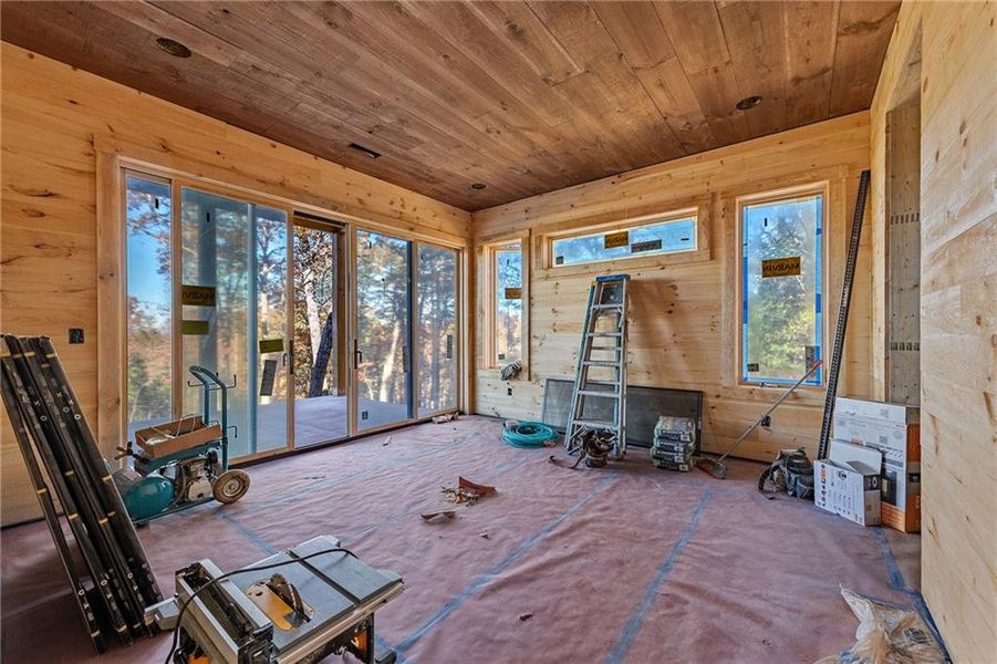 In-progress construction of a new home in , Blue Ridge, GA (Image 18).