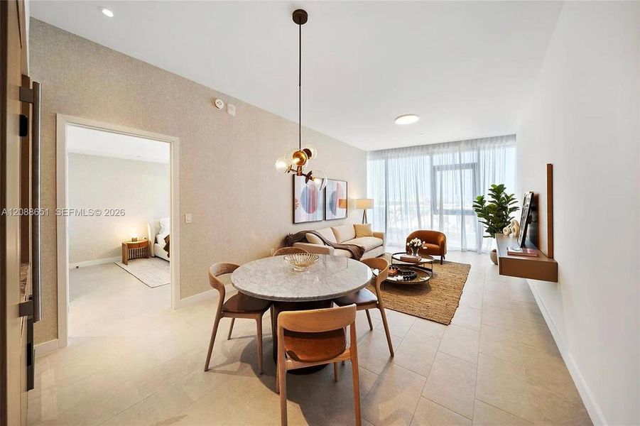 Furnished interior view inside a new home in , Miami Beach (Image 7). Furnished interior view inside a new home in , Miami Beach (Image 7).