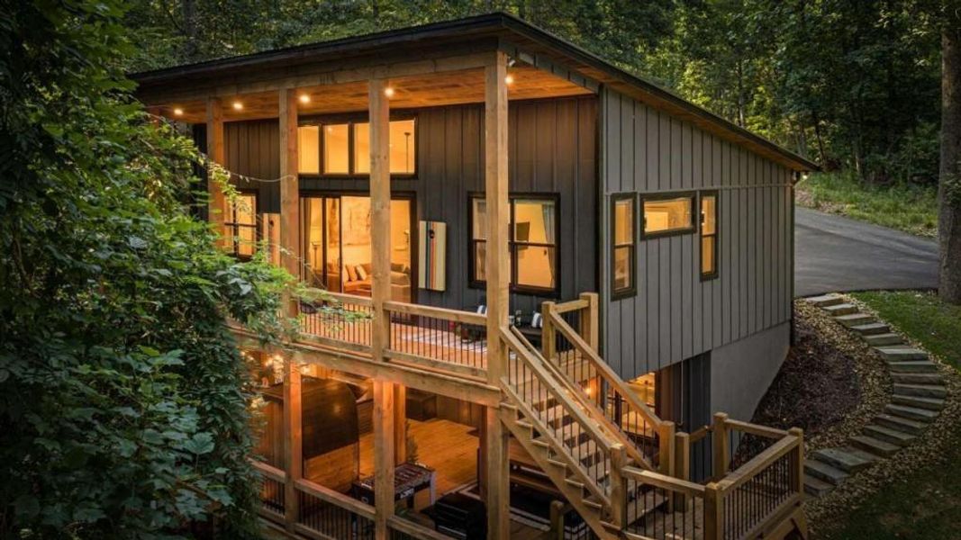Exterior details and patio area of a home in , Morganton (Image 26).