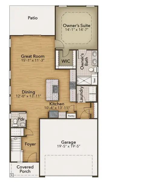 2D floor plan layout of this home in Heritage Park at Longs, Longs, SC (Image 3). 2D floor plan layout of this home in Heritage Park at Longs, Longs, SC (Image 3).