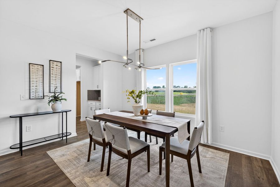 Furnished interior view inside a new home in White Oak Creek Crossing, Angier (Image 10).