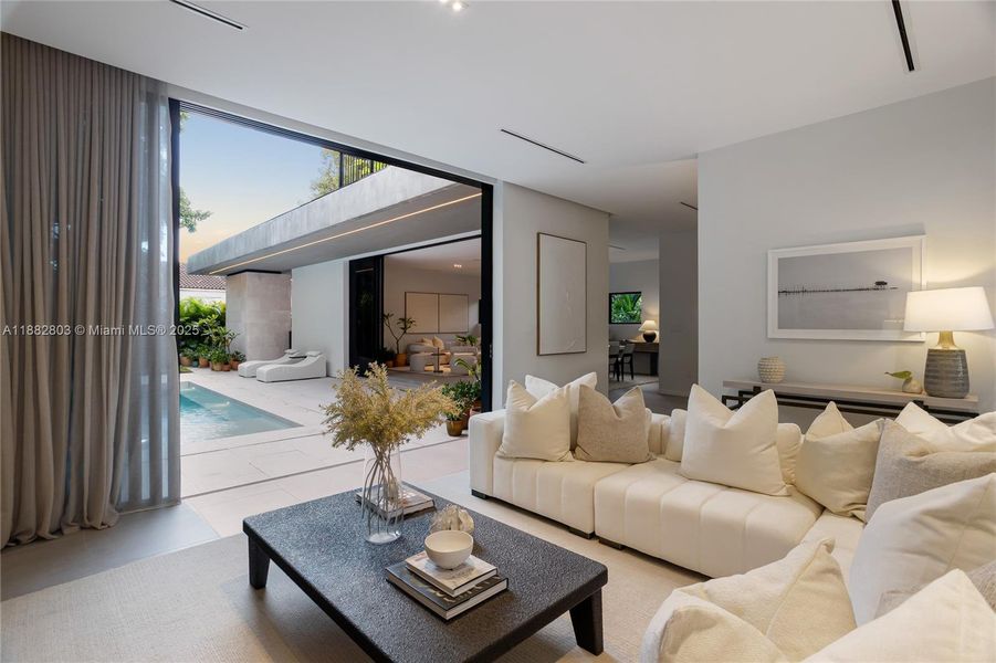 Furnished interior view inside a new home in , Miami (Image 17). Furnished interior view inside a new home in , Miami (Image 17).