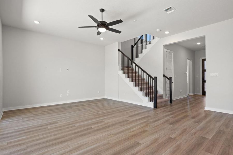 Spacious, unfurnished interior of a new home in Lariat, Liberty Hill (Image 28). Spacious, unfurnished interior of a new home in Lariat, Liberty Hill (Image 28).