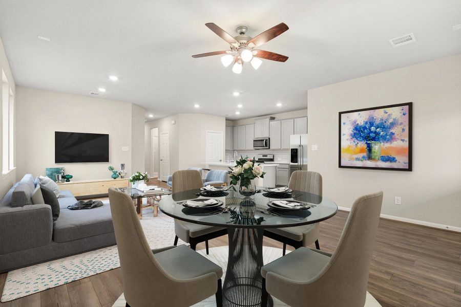 Furnished interior view inside a new home in Spring Creek Trails, Magnolia (Image 4).