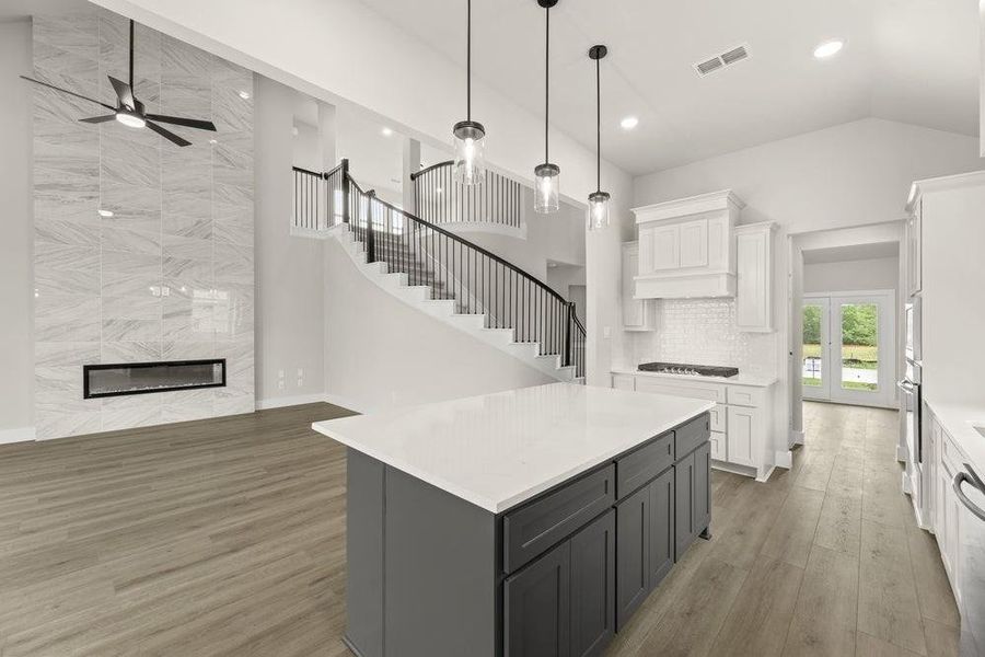 Furnished interior view inside a new home in Valencia on The Lake, Little Elm (Image 3). Furnished interior view inside a new home in Valencia on The Lake, Little Elm (Image 3).