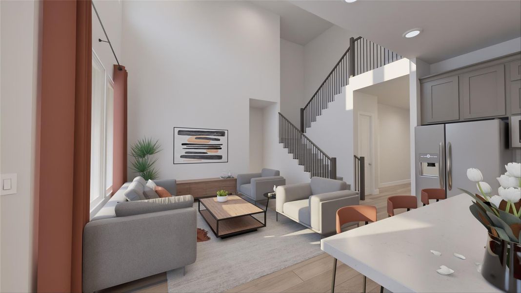 Furnished interior view inside a new home in Oakberry Trails, Waller (Image 5).