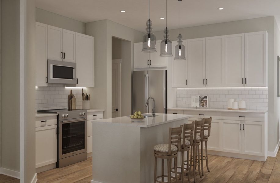 Representative furnished interior of a home built from the Addison by Beazer Homes in Ashley Walk Townes, Charleston (Image 11).