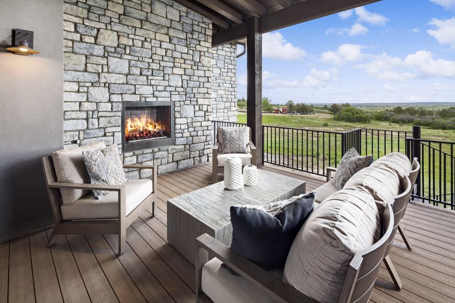 Representative exterior details of a home built from the Residence 1 by Trumark Homes in The Summit at Castle Pines, Castle Pines (Image 4).