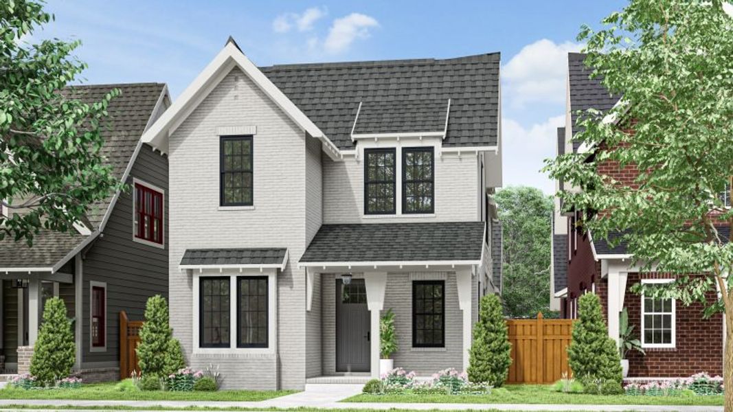 Representative exterior photo of a completed home built from the The Lochlan 1 B by Signature Homes in June Lake, Thompson's Station, TN (Image 1). Representative exterior photo of a completed home built from the The Lochlan 1 B by Signature Homes in June Lake, Thompson's Station, TN (Image 1).