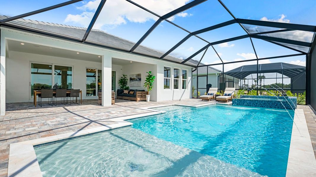 Representative exterior details of a home built from the Lazio II by Taylor Morrison in Esplanade at Rivergrass, Naples (Image 4).