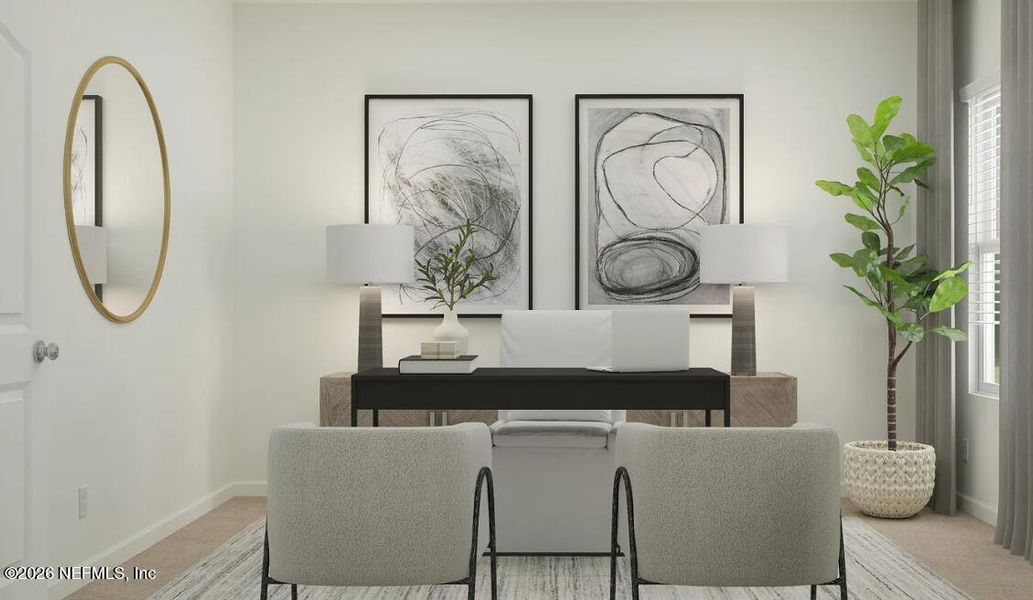 Furnished interior view inside a new home in Edenbrooke at Hyland Trail | 55+, Green Cove Springs (Image 15).