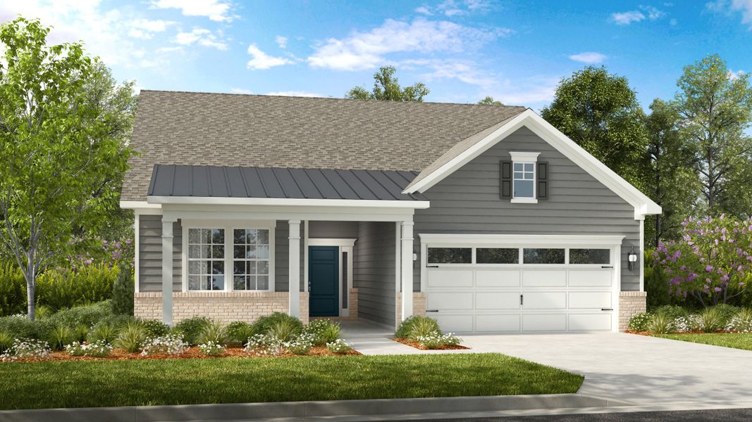 Representative exterior photo of a completed home built from the Malta by Taylor Morrison in Esplanade at Northgate, Indian Trail, NC (Image 11).