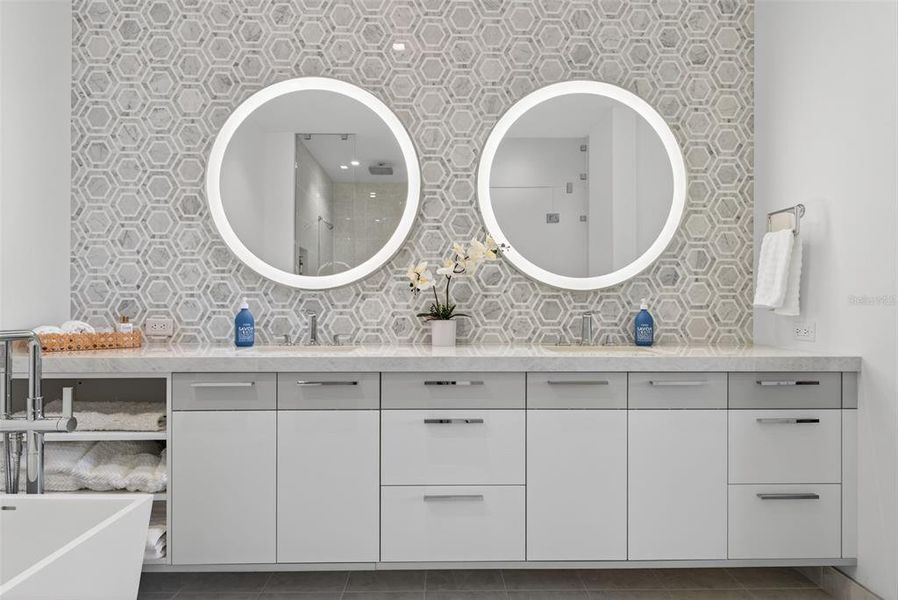 Furnished interior view inside a new home in , Longboat Key (Image 29).