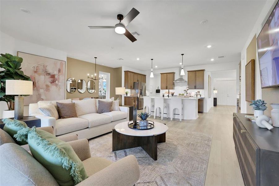Furnished interior view inside a new home in Creekside Run at Babcock Ranch, Punta Gorda (Image 31). Furnished interior view inside a new home in Creekside Run at Babcock Ranch, Punta Gorda (Image 31).