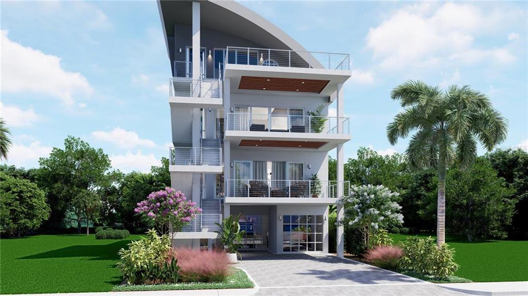 Front exterior of a new home in , New Smyrna Beach, FL, highlighting curb appeal (Image 2).